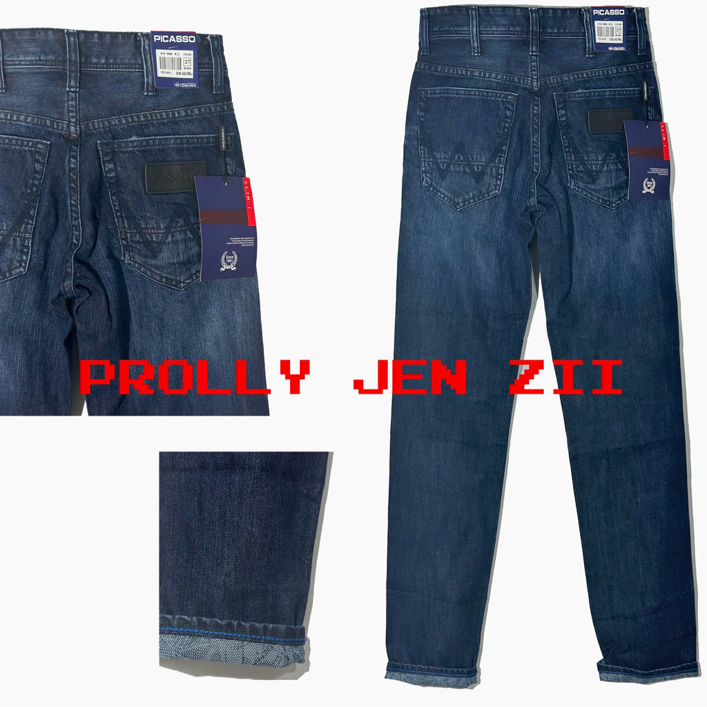 PICASSO JEANS PREMIUM - (W) Blue & Black Series Slim Fit (Celana Jeans Pria)