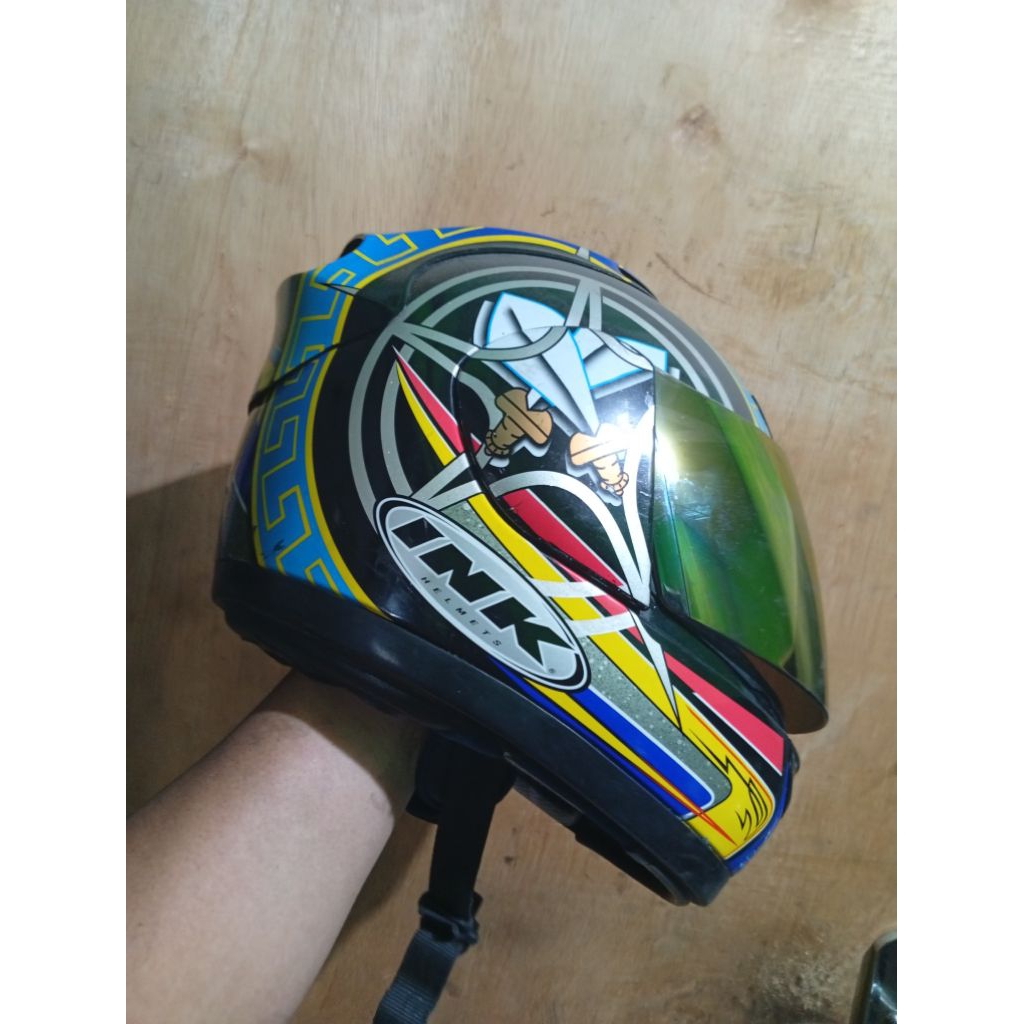 Helm Ink Cl 25 fullface jadul Motif pedang ukuran m
