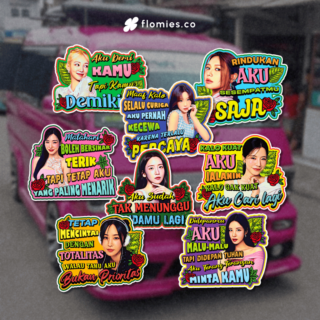 [ Isi 8 pcs Stiker ] SNSD GIRLS' GENERATION Sticker Angkotz Pack | Sticker Kpop | Sticker Jadul Lucu