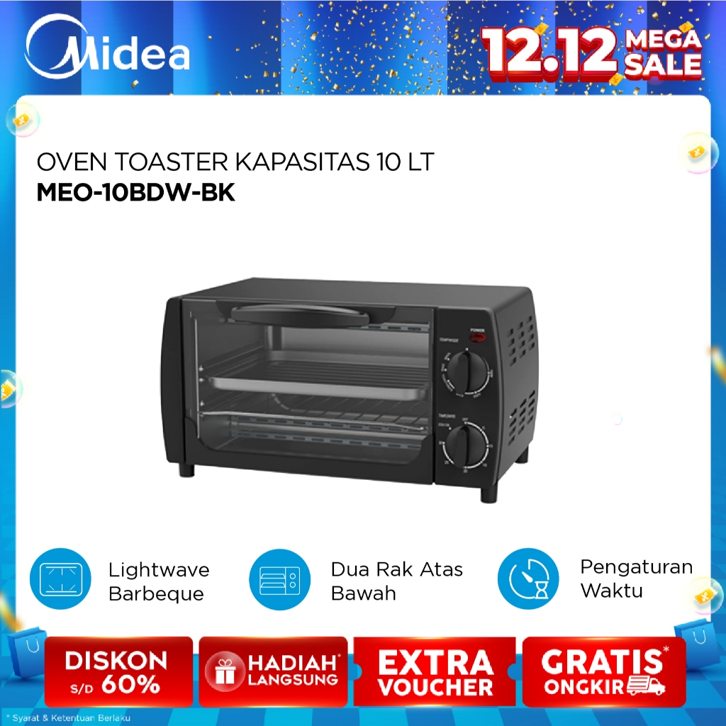 Midea MEO-10BDW Oven Toaster 10 L Black/White
