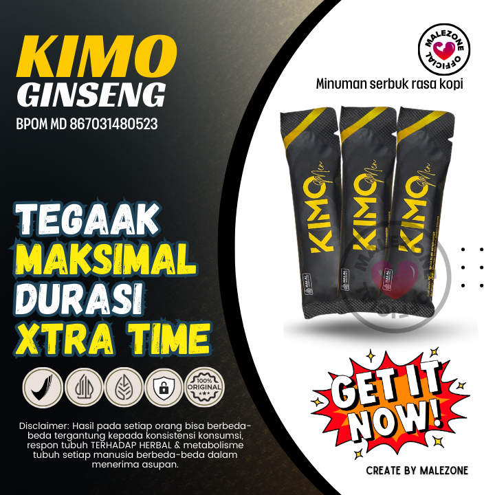 Kimo Ginseng Suplemen Herbal Stamina Vitalitas Pria Kuat Tahan Lama
