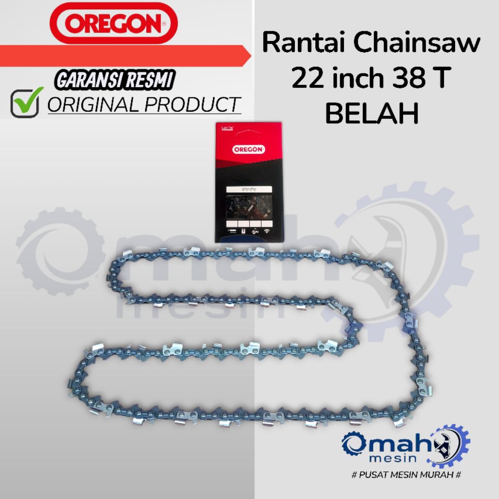 Rantai Senso 22 Inch 38 Mata Belah Merk OREGON ORIGINAL / Rantai Chainsaw 22 inch 38 Mata Belah / Ra
