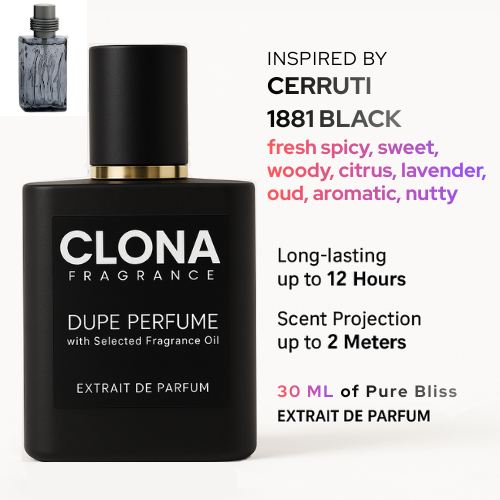 Extrait Parfum Pria Cerruti 1881 Black - Clona Fragrance || The Dupe Inspired Perfume"