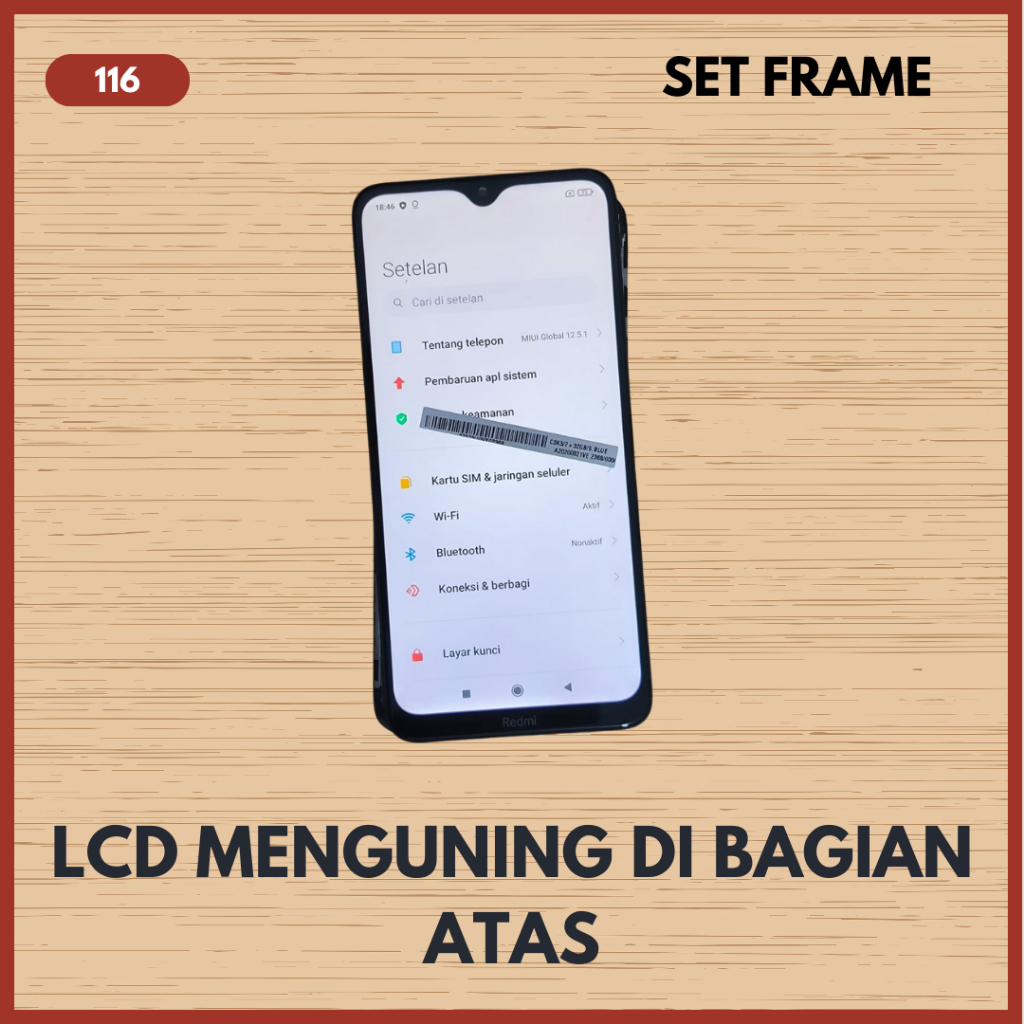 LCD FRAME ORIGINAL REDMI 8 / 8A PRO MINUS LAYAR COPOTAN