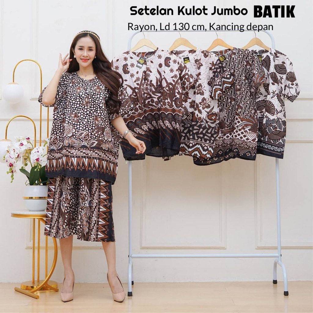 Setelan Kulot Jumbo Batik