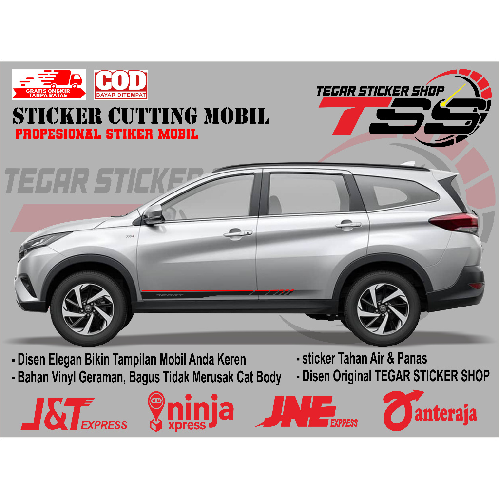 sticker mobil rush sticker mobil toyota rush stiker mobil rush keren stiker variasi body mobil keren