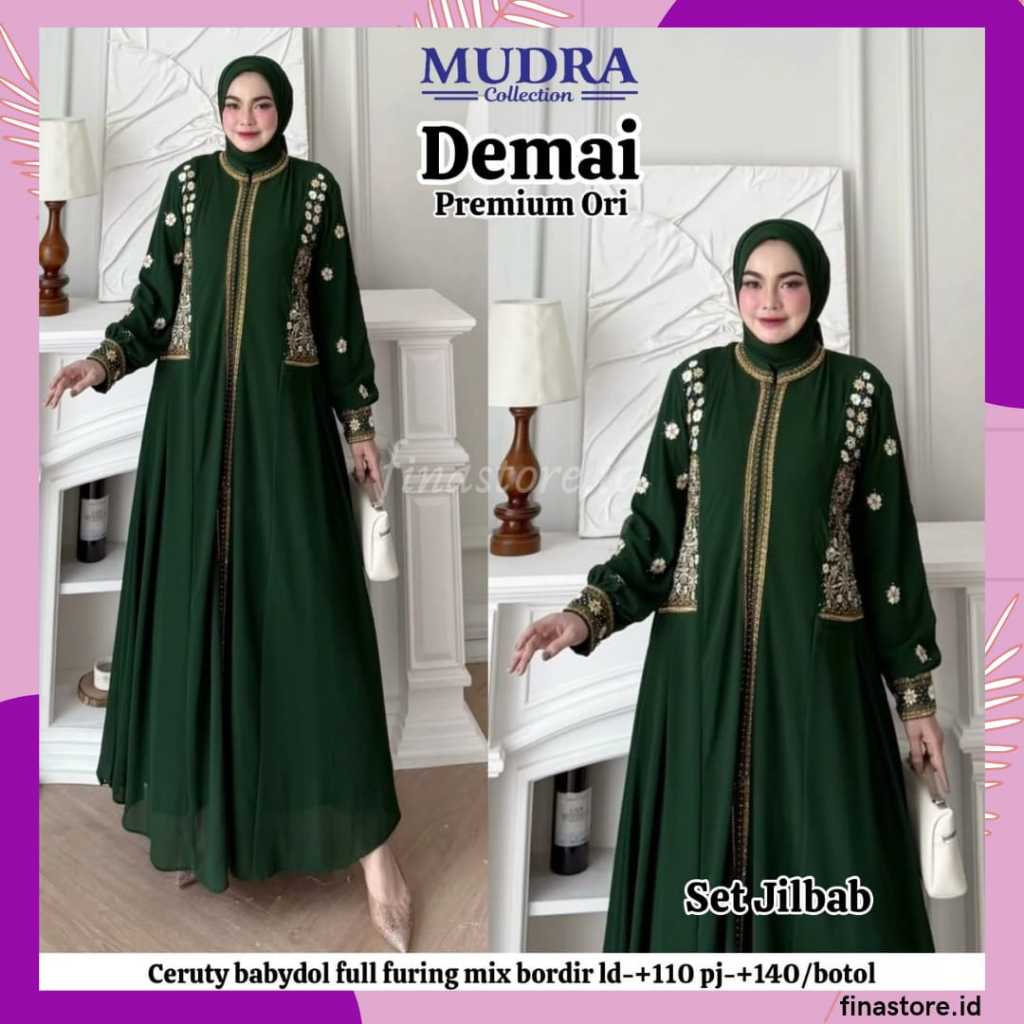 Gamis Mudra Collection / Gamis Terbaru / Gamis Wanita / Gamis Premium / Gamis Pesta / One Set / Sete