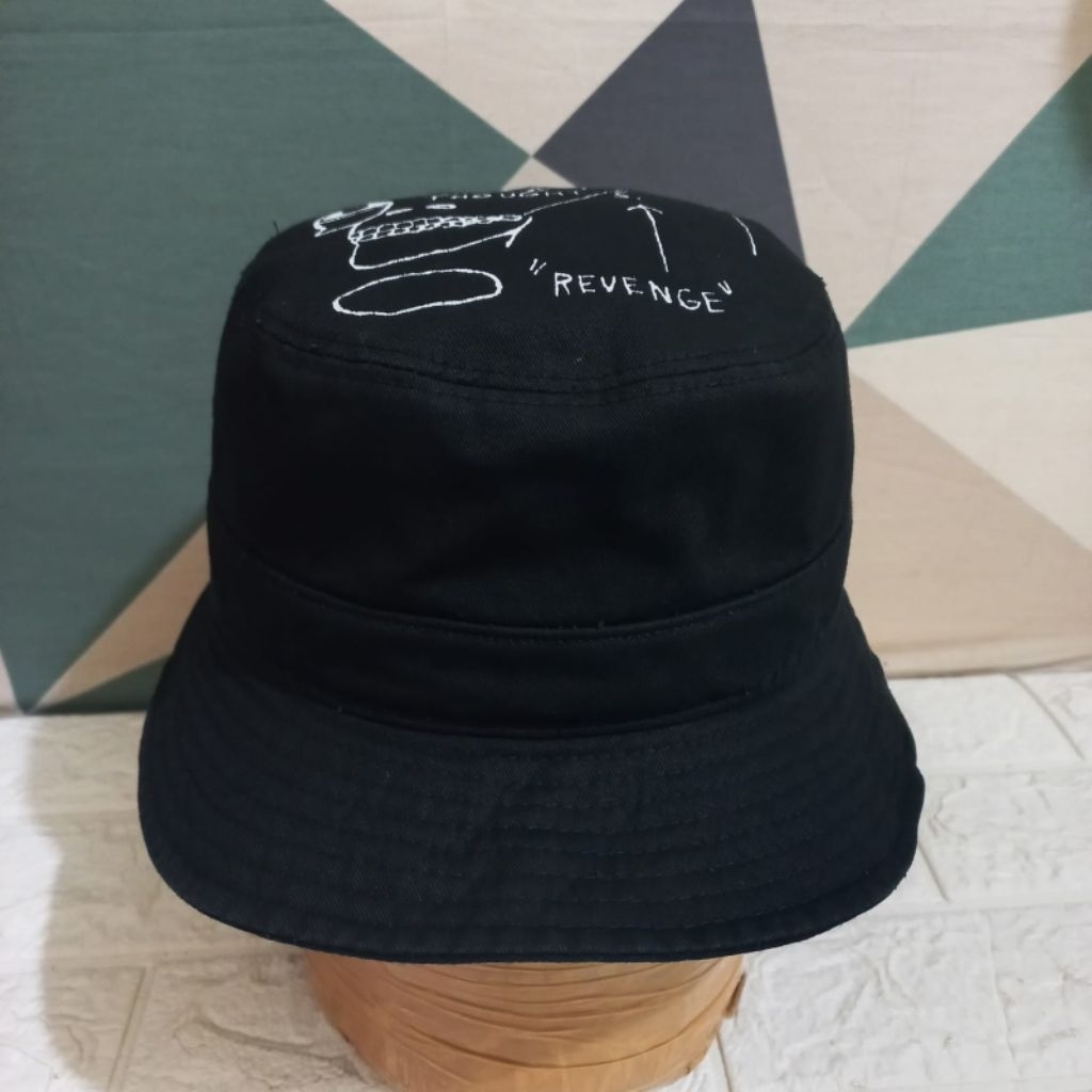 JMB Bucket Hats Hitam Size M-L Stok 7587