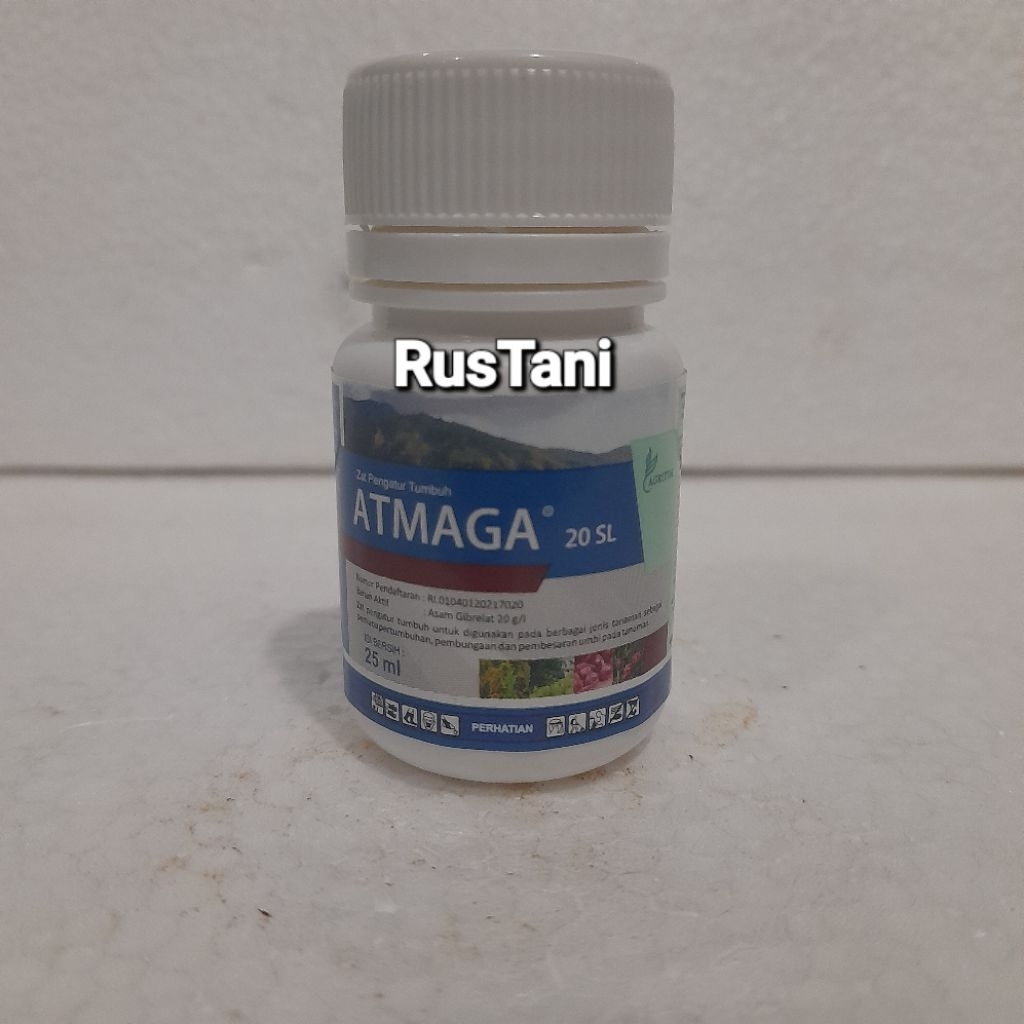 Zat pengatur tumbuh ATMAGA 20SL bahan aktif : asam giberelat 20% kemasan 25ml