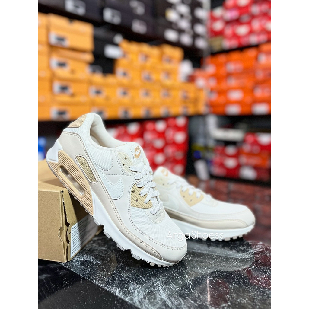 NIKE AIR MAX 90 SE WHITE PHANTOM/SUMMITE WHITE/DARK GREY/PINK IVORY ORIGINAL