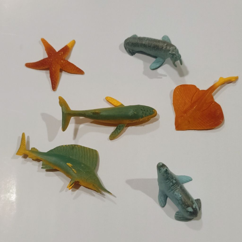 Mainan bekas hewan laut / sea animals / miniatur hewan