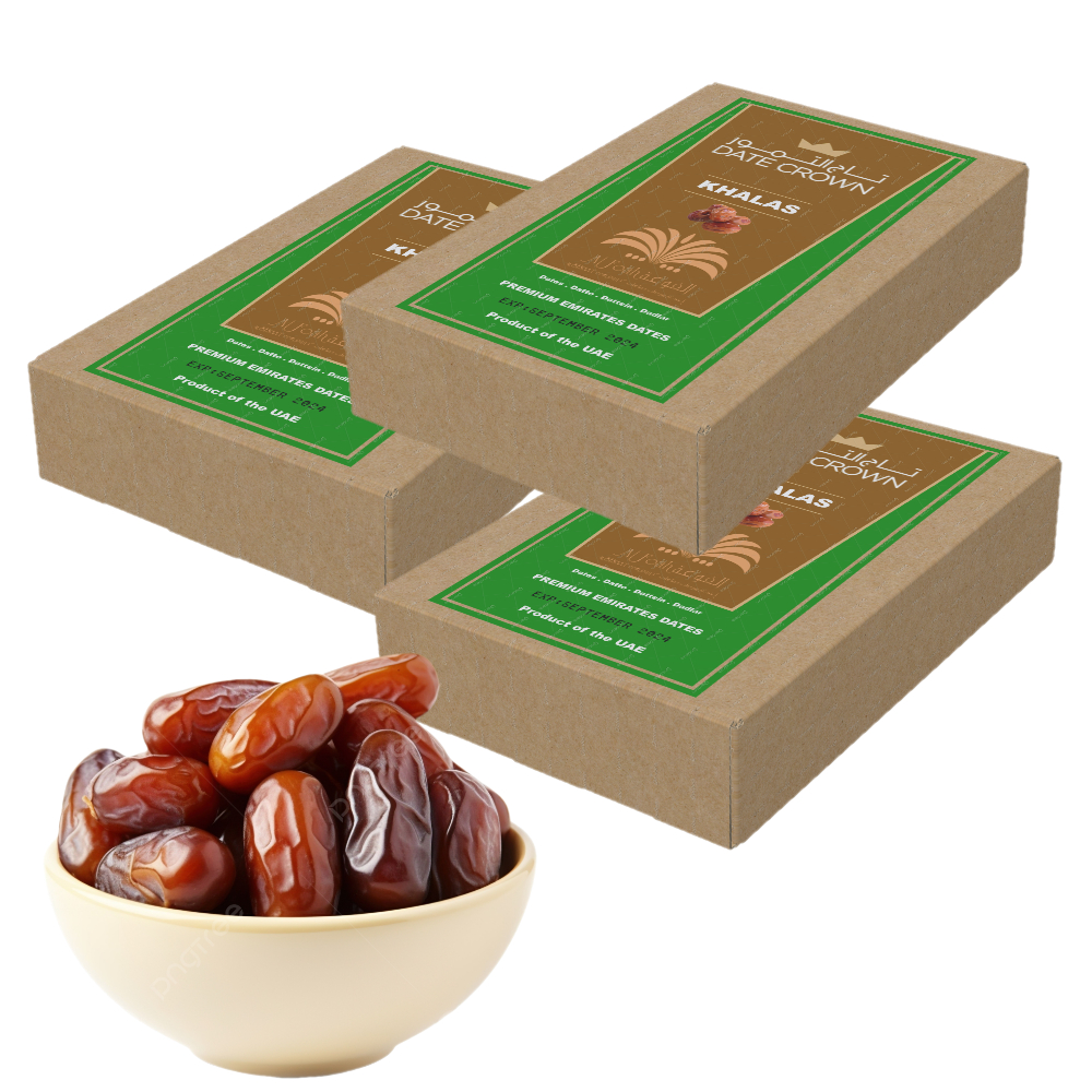 KURMA DATE CROWN KHALAS[1KG]/kurma khalas premium [KEMASAN DUS COKLAT]
