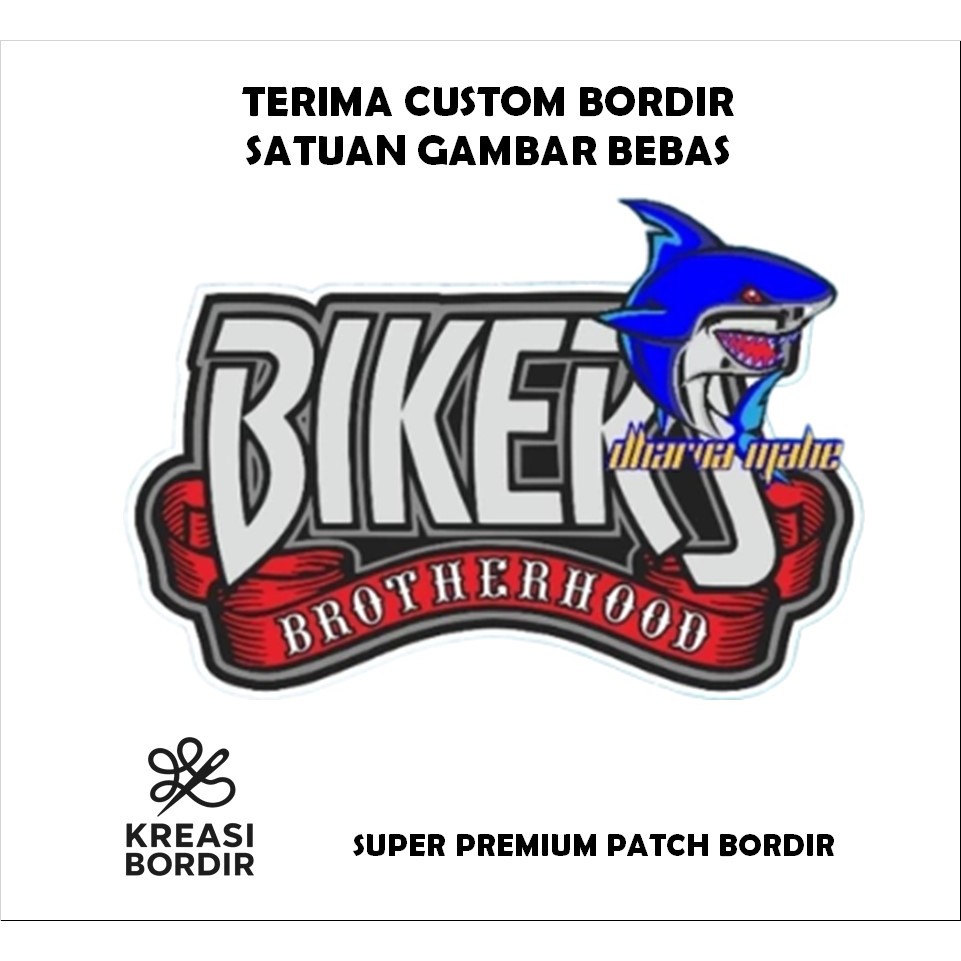 EMBLEM PATCH BORDIR LOGO BIKERS BROTHERHOOD - Kreasibordir.id