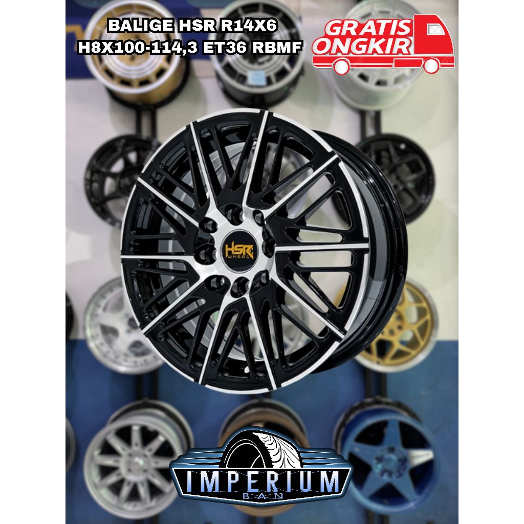 Velg Mobil Hsr Balige R14 Lubang 4 Pelek Mobil Brio avanza Xenia Ignis Sigra Sirion Splash Karimun