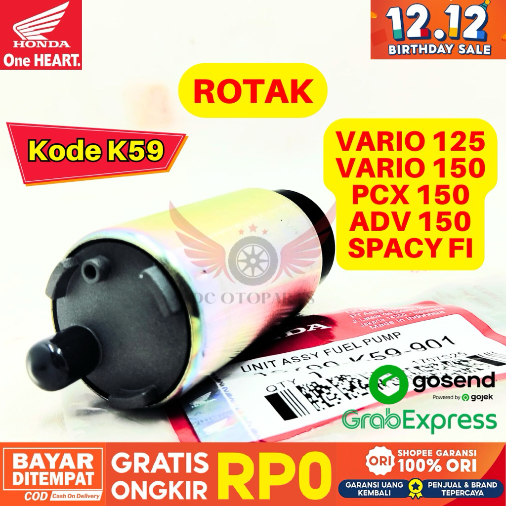 K59 ROTAK DINAMO FUEL PUMP VARIO 150 VARIO 125 ORIGINAL AHM HONDA, ROTAK ORIGINAL PCX 150, ROTAK ADV