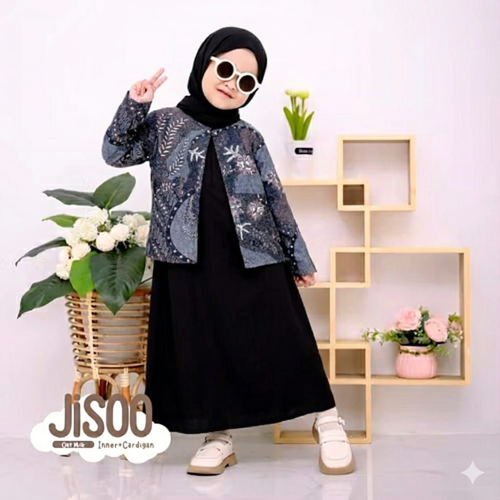 Gamis anak model oter kombinasi batik model terbaru