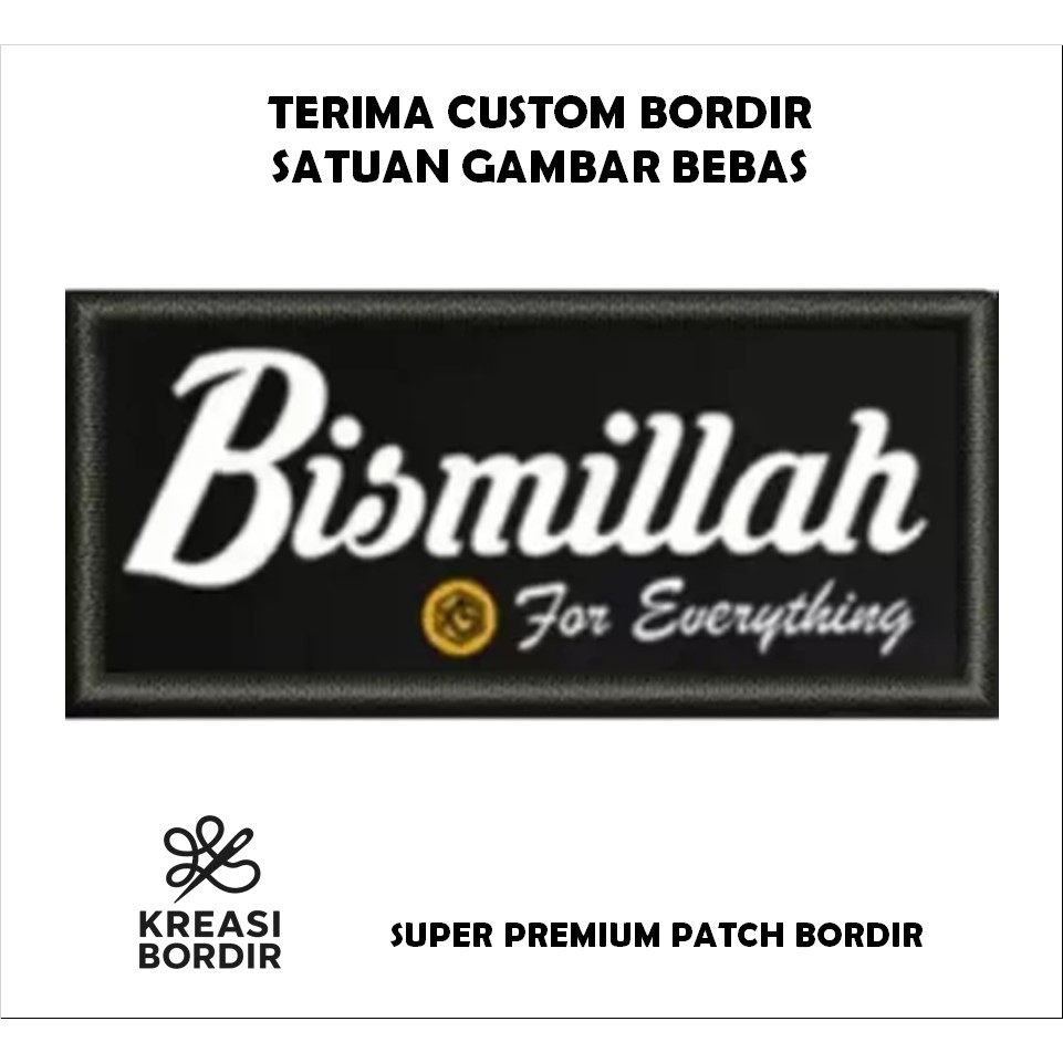 EMBLEM PATCH BORDIR LOGO BIKERS SUBUHAN BISMILLAH - Kreasibordir.id