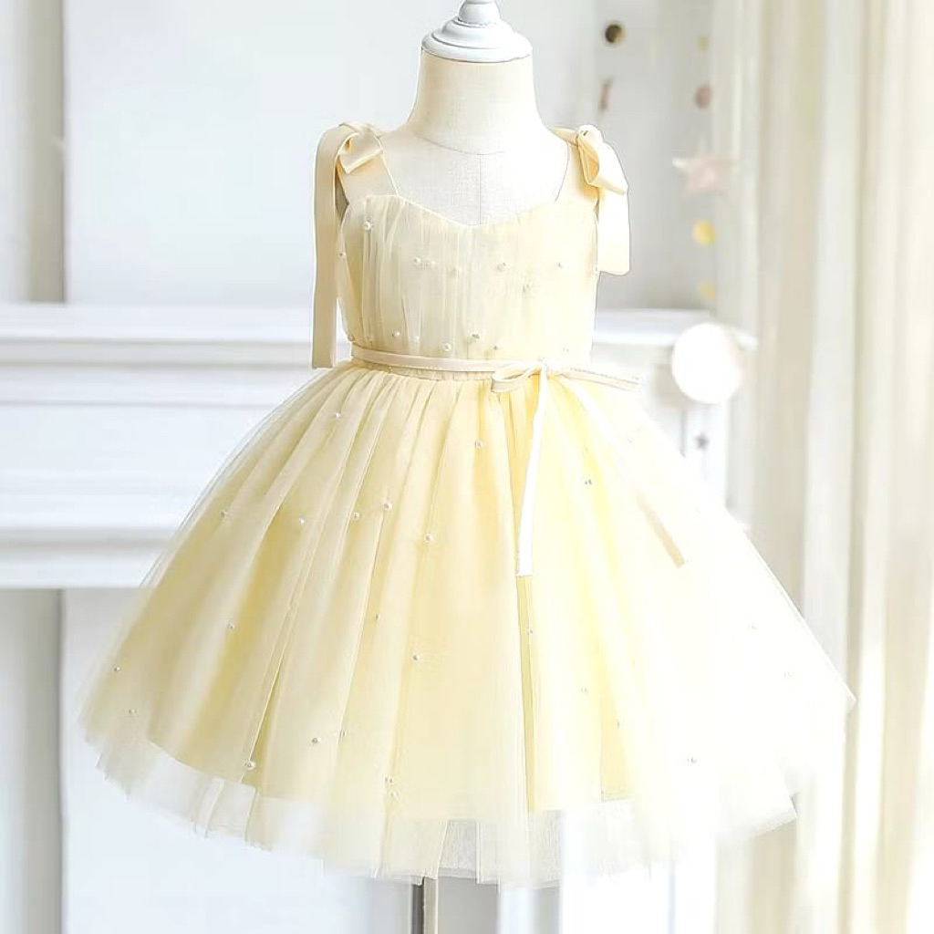 dress krem pesta anak (prelove )