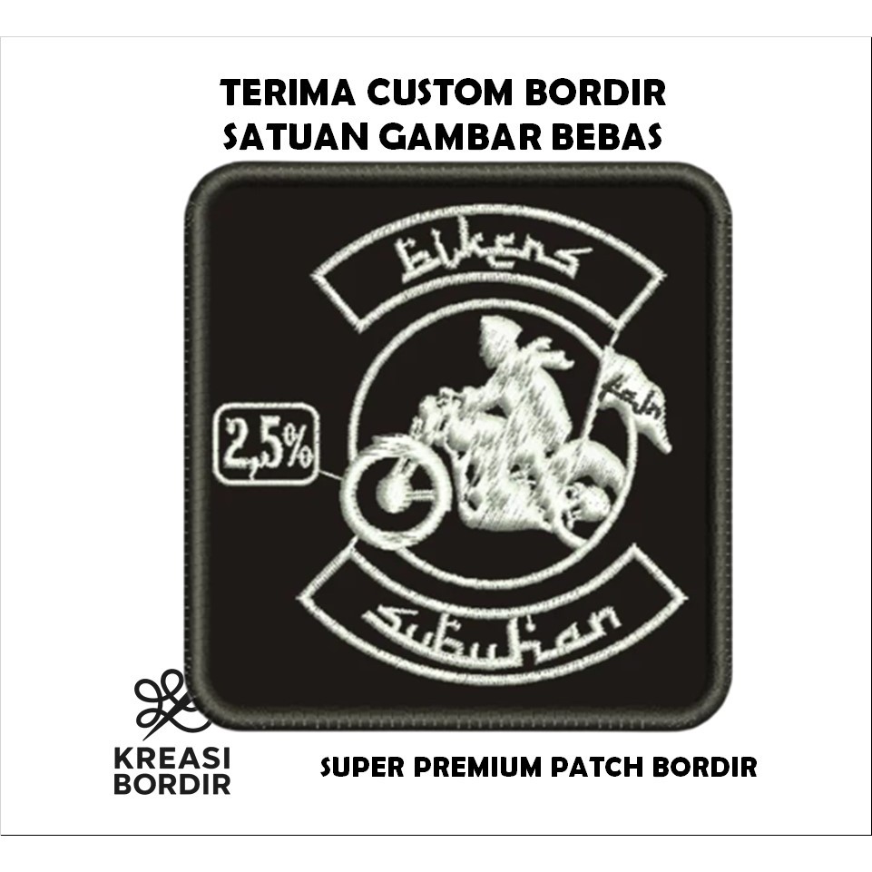 EMBLEM PATCH BORDIR LOGO BIKERS SUBUHAN - Kreasibordir.id