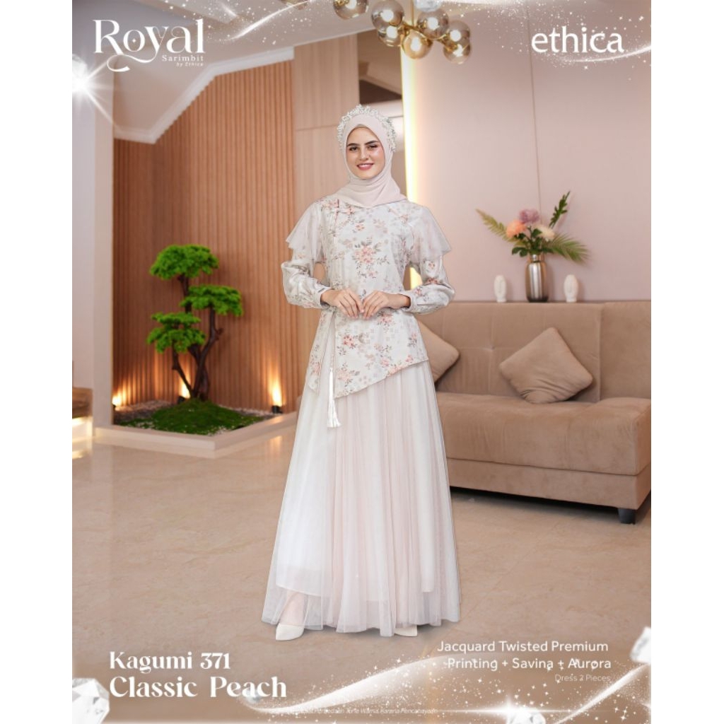 IS BAJU GAMIS DEWASA DAN ANAK KAGUMI 371 & KAGUMI KIDS 198 CLASSIC PEACH , KAGUMI ETHNIC JASMEEN dan