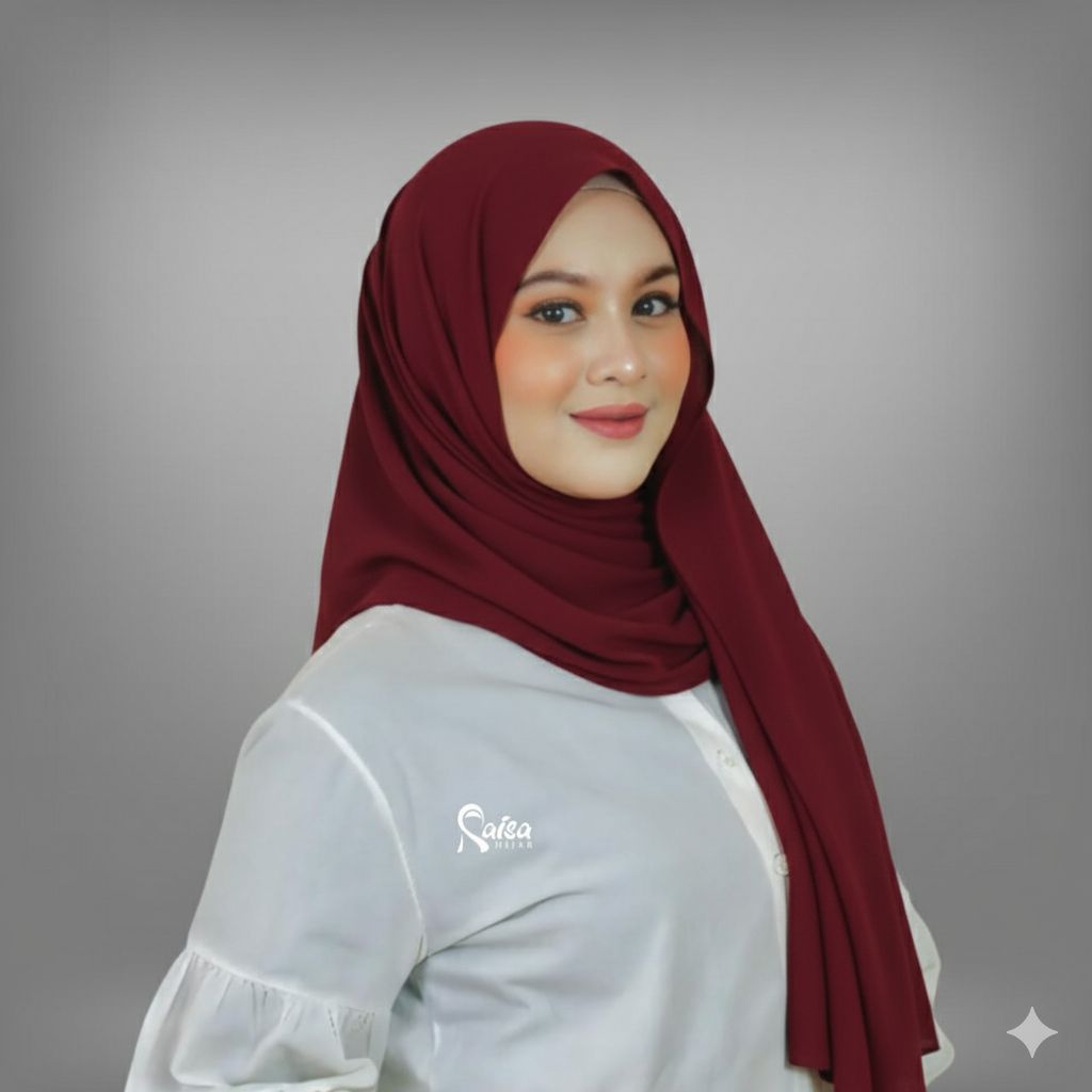 PASMINA RAYON ARAB PREMIUM MLEYOT PASMINA KAOS KEKINIAN LEMBUT ADEM DINGIN CANTIK WARNA HITAM PUTIH 