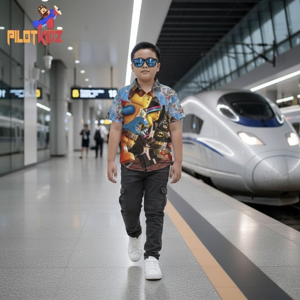 Kemeja Anak Motif | Lego Justice League 02