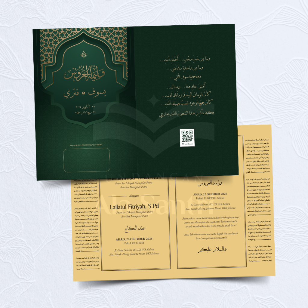 Undangan Pernikahan Santri - Undangan kitab kuning - Undangan Premium
