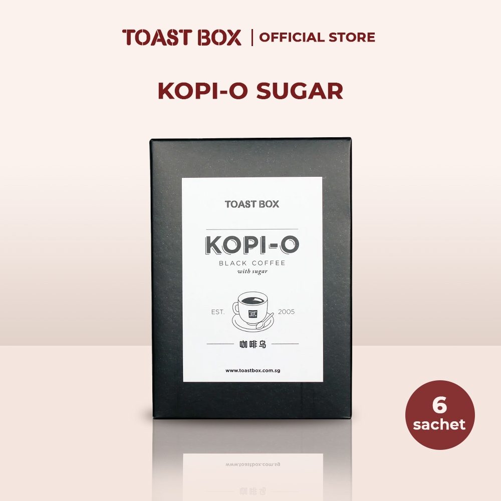 Toast Box Kopi - O Sugar (6 Sachet x 22 gr) - Kopi Dengan Gula