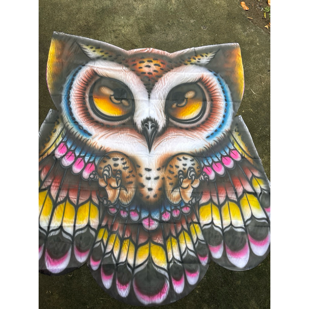 Kain Layangan Celepuk Airbrush A27 uk 150x175cm