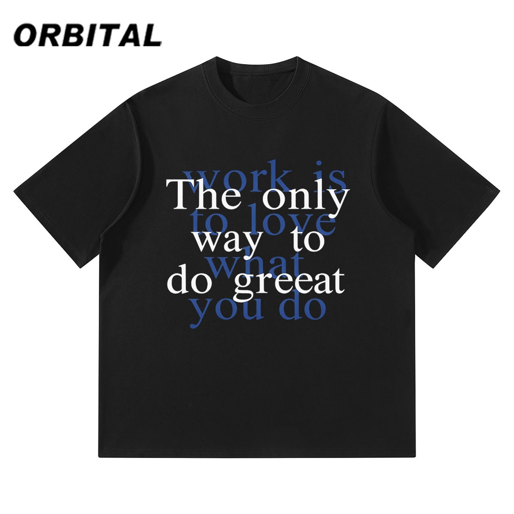 ORBITAL Kaos Oversize Hitam 230GSM – Typography Quote Graphic Unisex Distro