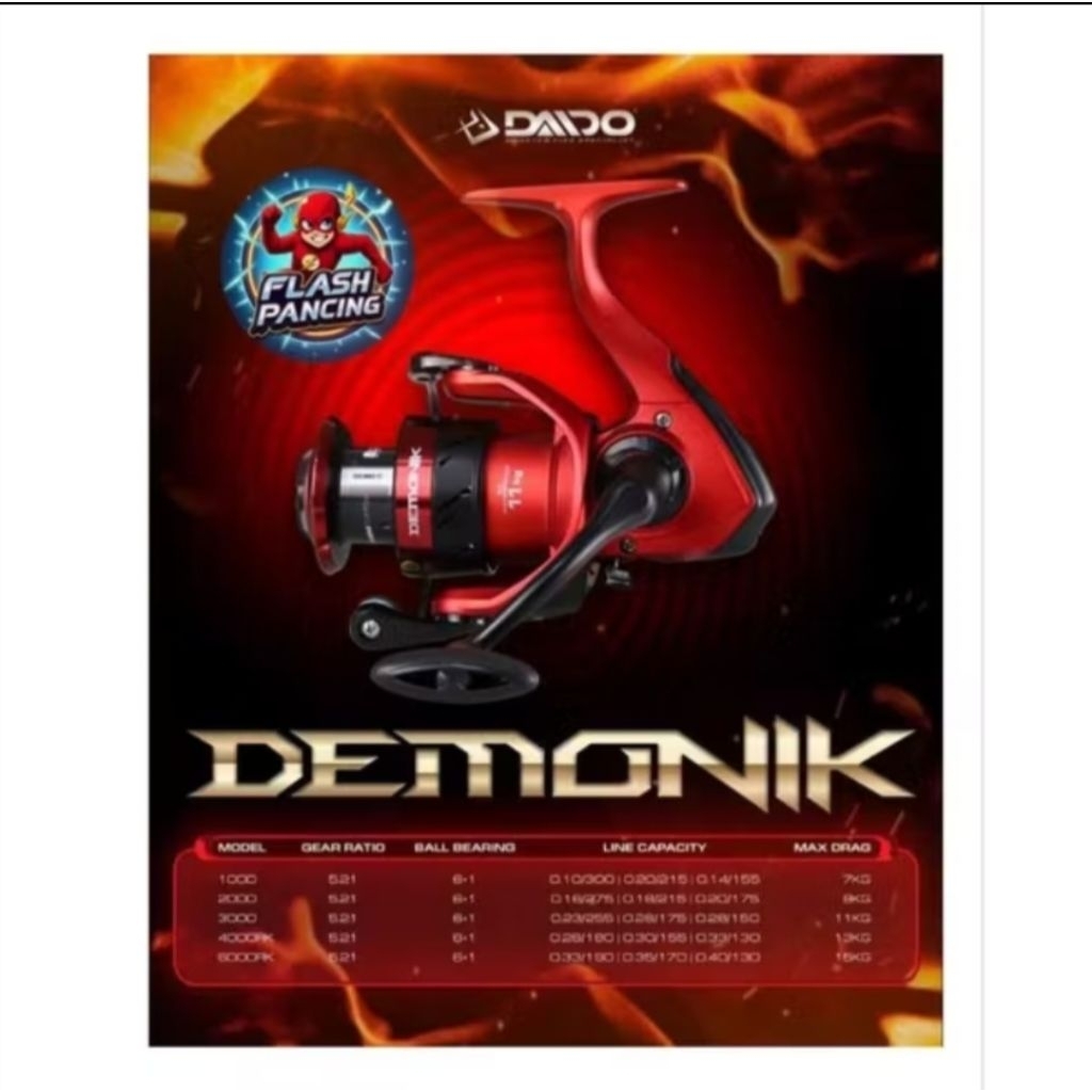 REEL DAIDO DEMONIK 1000-6000 - POWER HANDLE