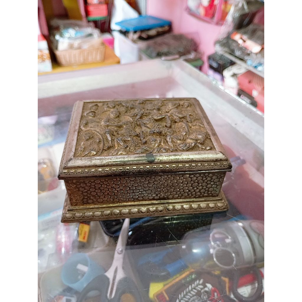 Kotak Perhiasan Kuningan Jadul