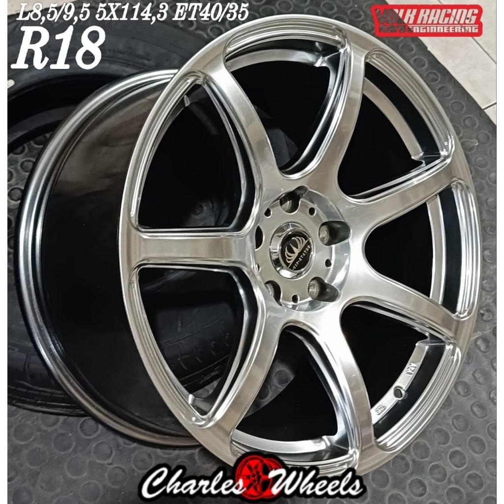 jual velg te37 dura r18 5x114,3 civic innova camry dll