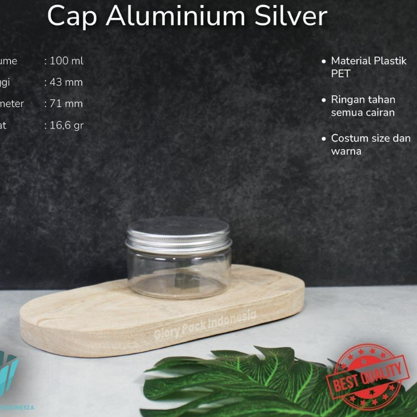 Toples Tabung plastik Aluminium 100ml ( Bisa Satuan )
