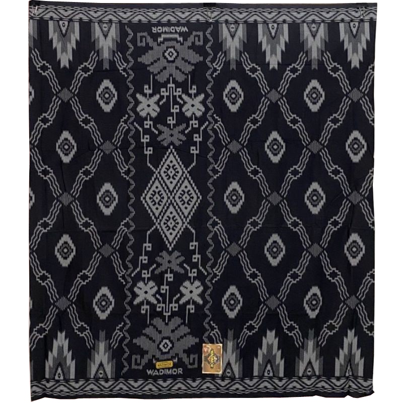 Sarung Wadimor Balimoon Pria Dewasa Motif Bali Terbaru BHS Gold Hitam Dewasa Batik