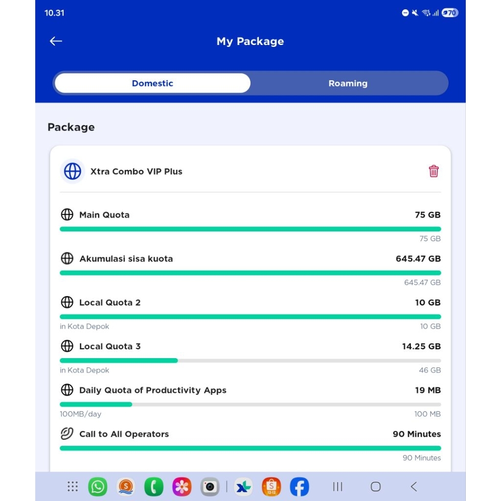 Kartu XL Xtra Combo VIP Diskon 90% 25K Akumulasi Kuota 640Gb