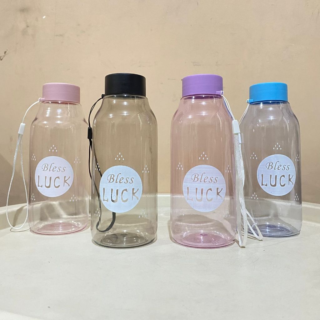 BOTOL MINUM PLASTIK | BOTOL MINUM UNIK BLESS LUCK 350ml