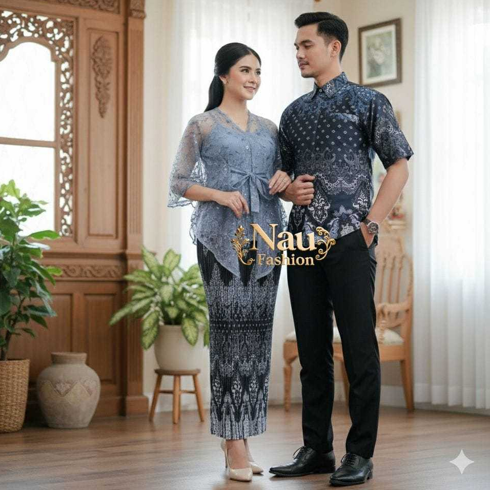 baju batik couple pasangan kemeja pendek/rok plisket /outer pita /tanktop ,batik couple kondangan