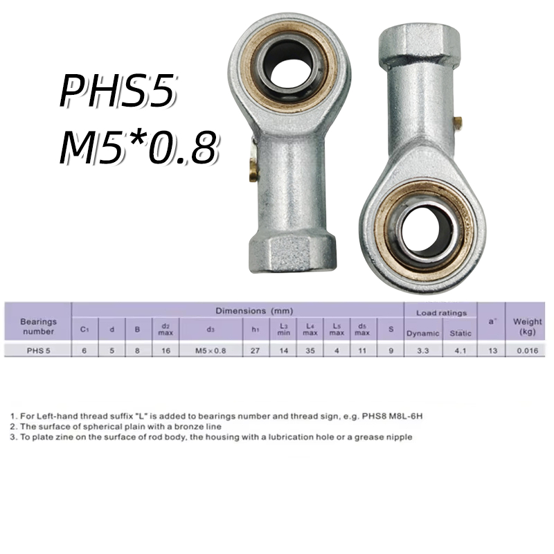 FX PHS5/6/8/10 Bearing Rod End / Fish Eye Bearing / Rod End Joint Bearing