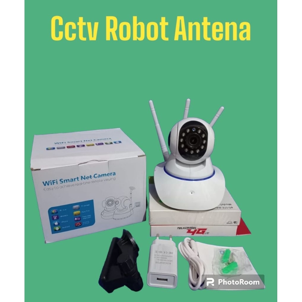 CCTV Robot Wireless Konek HP Pantau Jarak Jauh Dilengkapi mic dan speaker Ip Kamera V380 Pro