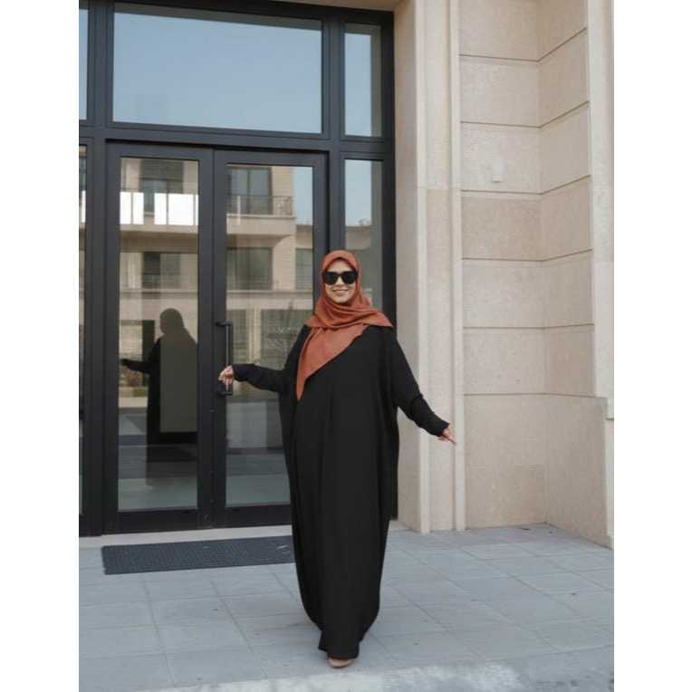 ABAYA CRINKLE BATWING KHADIJAH DRESS EXSLUSIVE ROZWAH ld.135/abaya kaftan lowo/abaya batwing polos/a