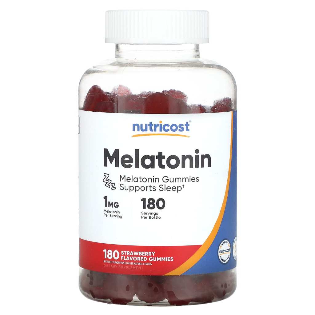 Nutricost Melatonin Strawberry 1 mg 180 Gummies