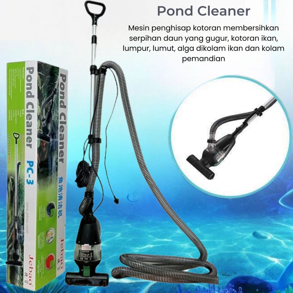 Jebao Pembersih Kolam Renang Pond Cleaner Mesin Penghisap Kotoran Kolam Ikan Vacuum Air Pemandian