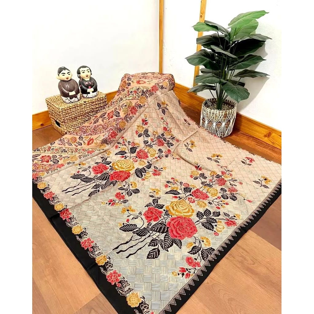 Kain Batik Premium Motif Bunga Mawar