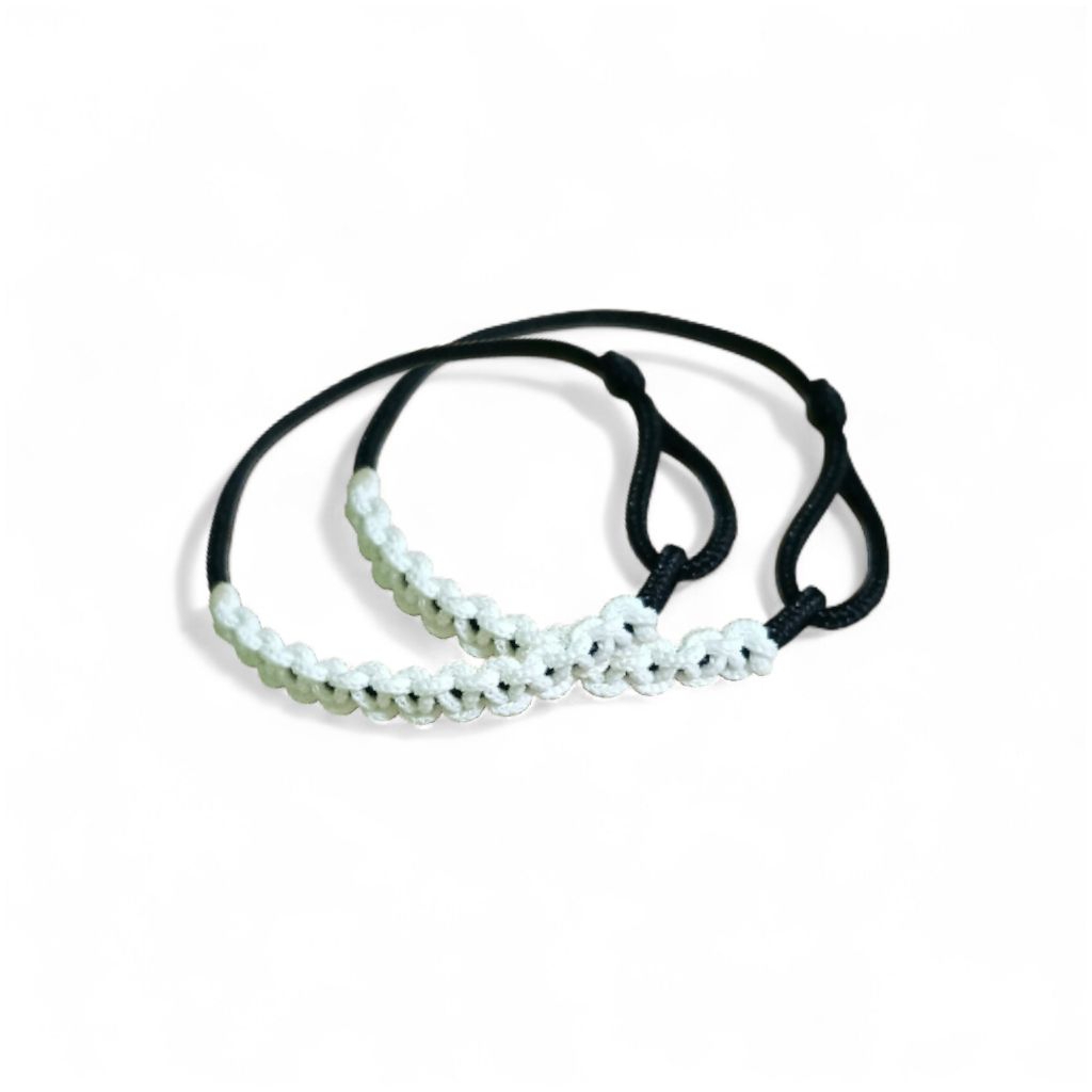 Gelang Tali paracord Hitam Putih