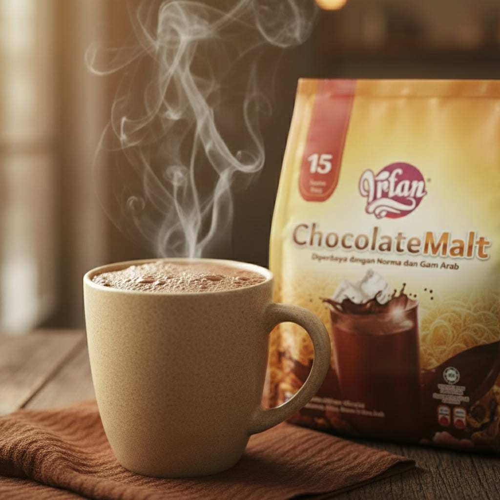 coklat bubuk | minuman sachet | Susu Bubuk Coklat Irfan Chocolate Malt Sachet Praktis