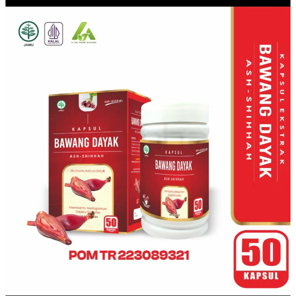 Bawang Dayak Kapsul BPOM ash shihhah ORi| Obat Diabetes bawang dayak |