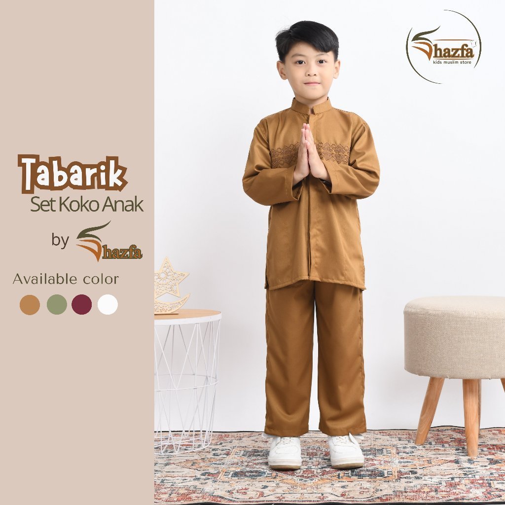 Set Koko Anak Tabarik Shazfa – Baju Koko Anak Laki Setelan Muslim Premium