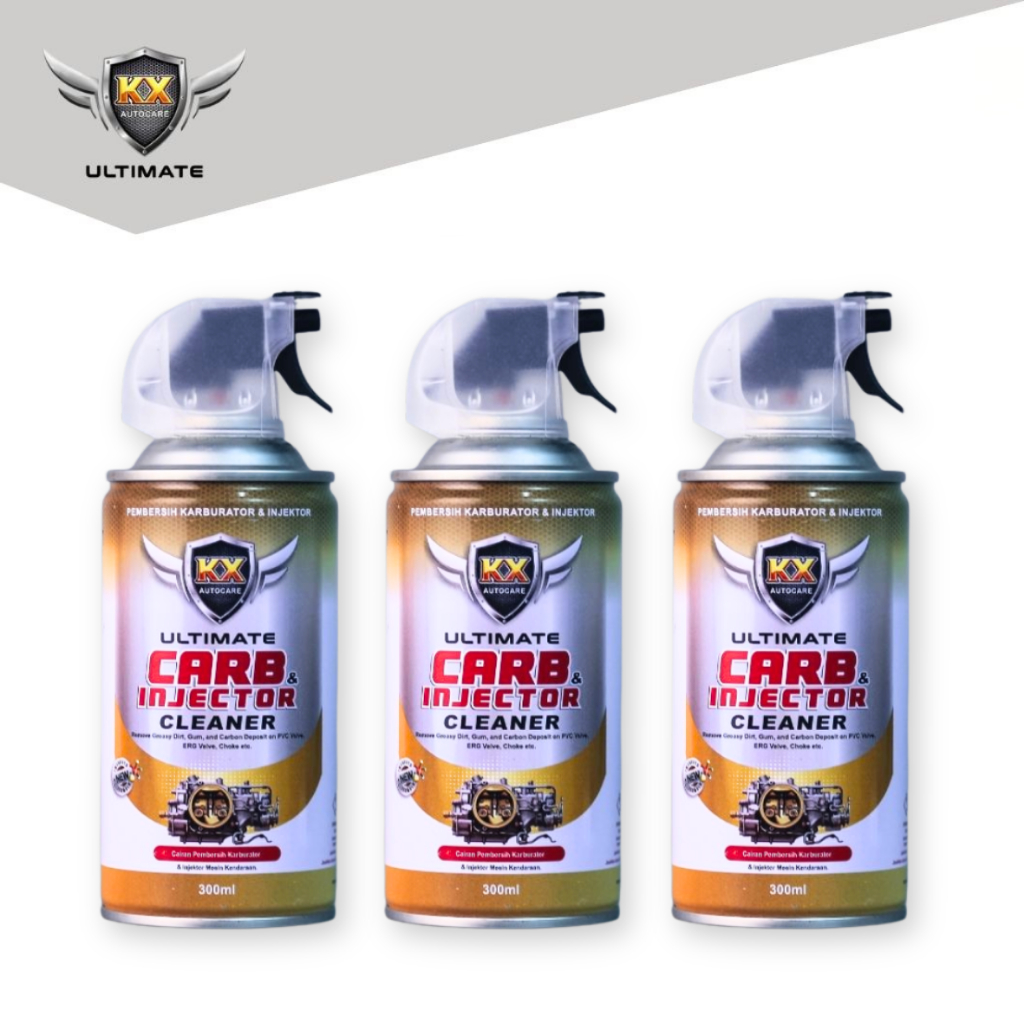 Triple Pack - KX Autocare Ultimate - Carb & Injector Cleaner Pembersih Karburator & Injektor 300ml