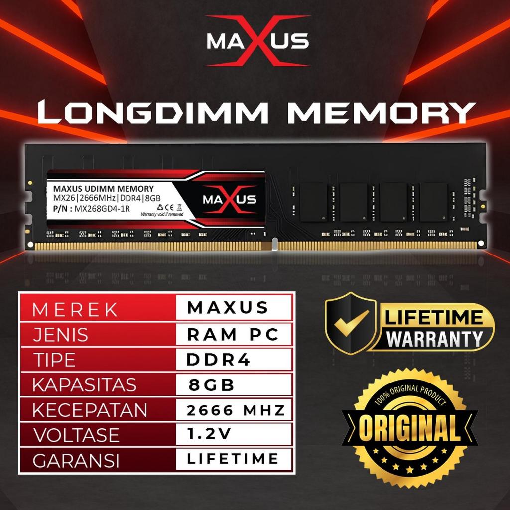 LONGDIMM RAM MAXUS DDR4 8GB 2666LONGDIMM RAM MAXUS DDR4 8GB 2666